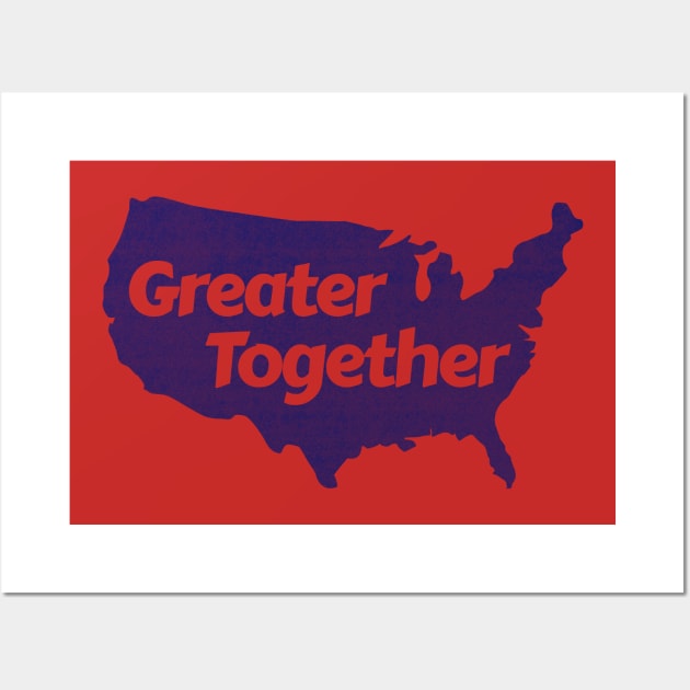 Greater Together (Blue, Distressed) Wall Art by NeuLivery